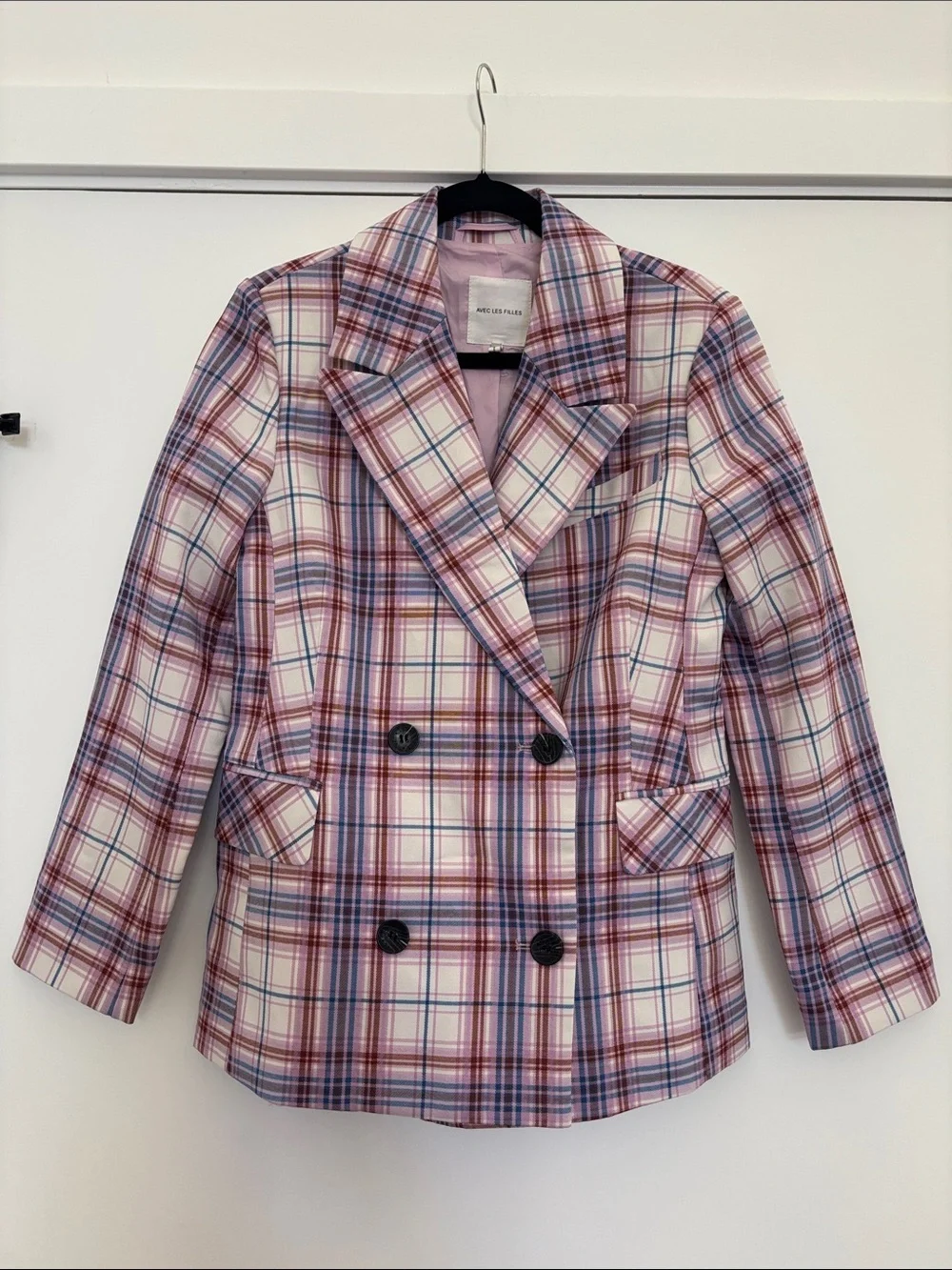Anthropologie Avec Les Filles Plaid Blazer